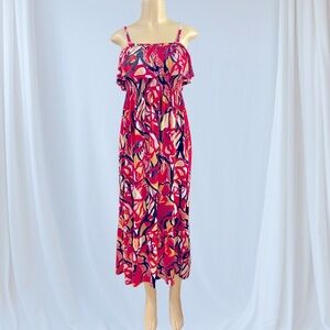 STYLE & CO strap or strapless multi color summer sun MAXI dress.